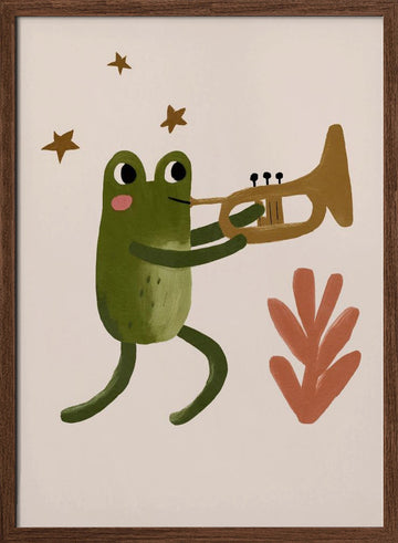 Frogandtrumpet | Poster - Walnut Frame Interior