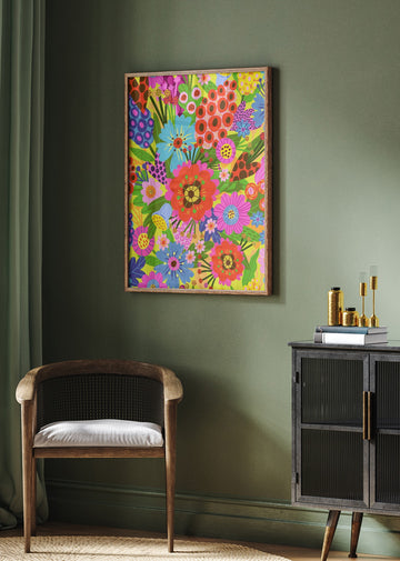 Vibrant Blossoms | Poster - Room Interior 2