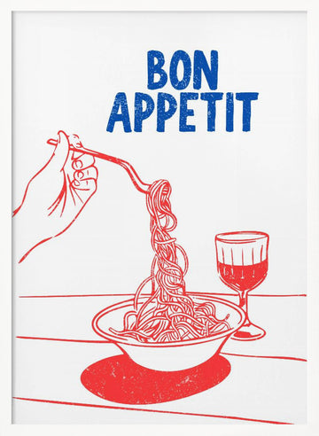 Spaghetti Bon Appetit | Poster - White Frame Interior