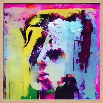 Vibrant Pop Expression | Poster - Wood Frame Interior