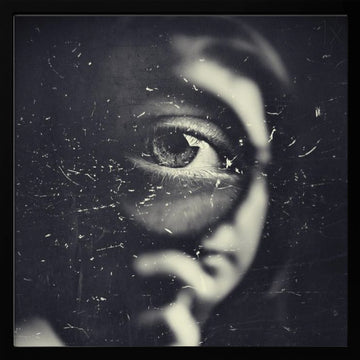 Intense Shadowed Eye | Poster - Black Metal Frame Interior