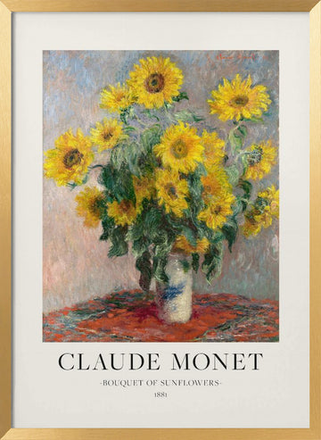 Bouquet Of Sunflowers | Poster - Gold Frame Interior