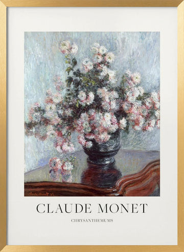 Chrysanthemums | Poster - Gold Frame Interior
