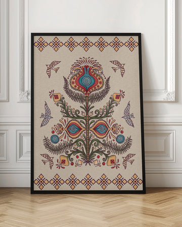 Tree of Life - Ukrainian Folktale Art | Poster - Room Interior 1