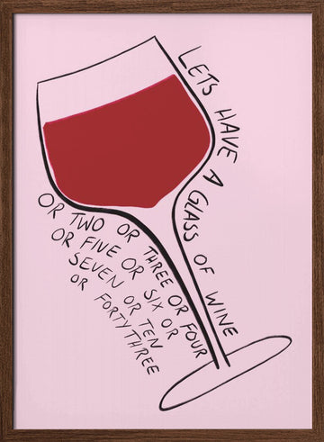 Wine x 43 | Poster - Walnut Frame Interior