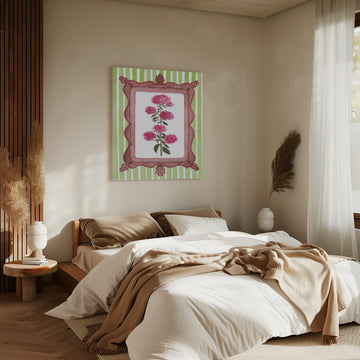 Charming Floral Frame | Canvas - Room Interior 2