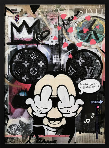 Rebellious Cartoon Attitude | Poster - Black Metal Frame Interior