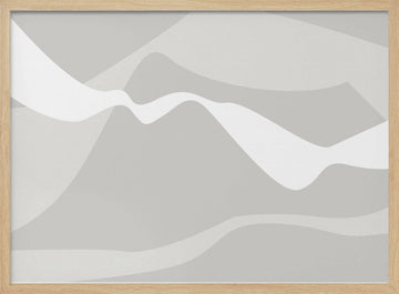 Soft Serene Layers | Poster - Wood Frame Interior