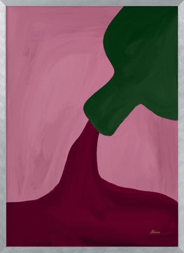 Pouring Wine | Poster - Silver Frame Interior