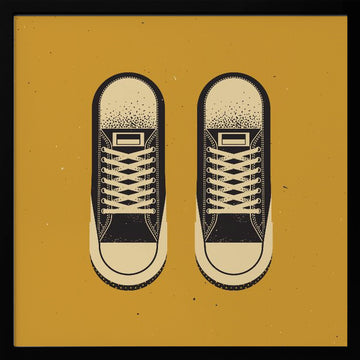 Classic Canvas Sneakers | Poster - Black Metal Frame Interior