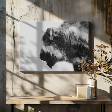 Forest Bison Spirit | Canvas - Room Interior 2