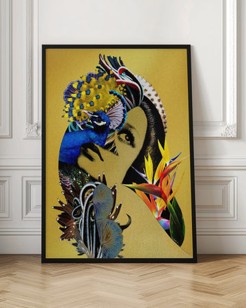 Golden Peacock Woman | Poster - Room Interior 1