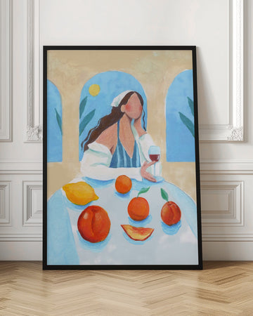 Girl with Peaches | Poster - Room Interior 1