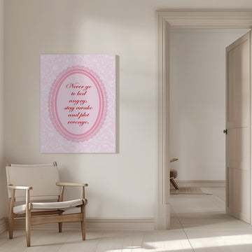 Sassy Pink Revenge Quote | Canvas - Room Interior 1