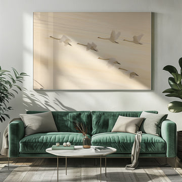 Golden Swans Soaring | Poster - Room Interior 1