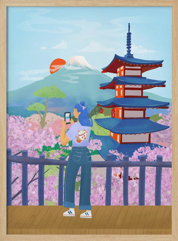 Japan | Poster - Wood Frame Interior