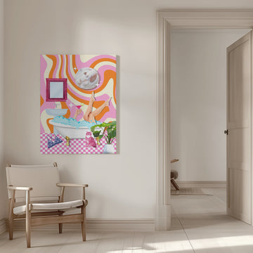 Groovy Bathtub Bliss | Canvas - Room Interior 1