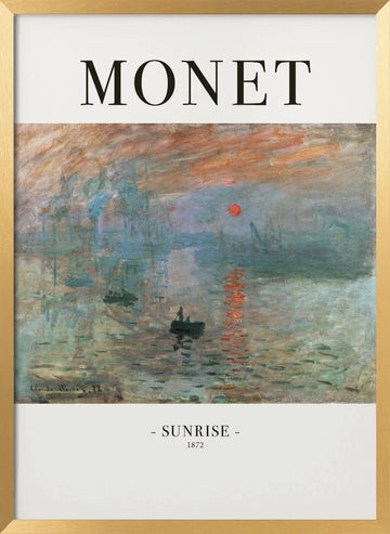 Sunrise 1872 | Poster - Gold Frame Interior