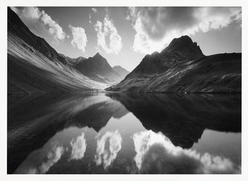Serene Mountain Reflections | Poster - White Frame Interior