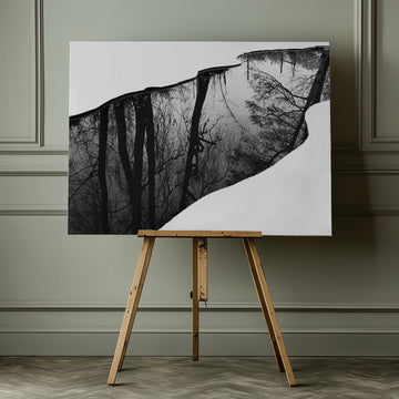 Winter Tree Reflection | Canvas - Room Interior 1