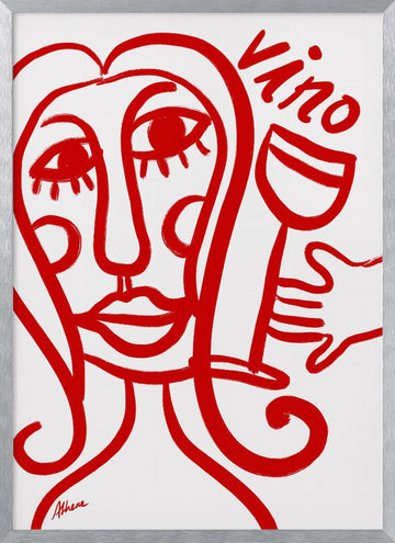Vino Tinto | Poster - Silver Frame Interior