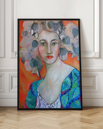 Vibrant Leaf Woman | Poster - Room Interior 1