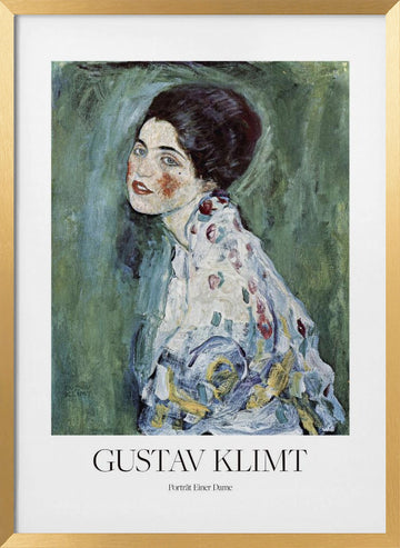 Porträt Einer Dame (1916–1917) Poster | Poster - Gold Frame Interior