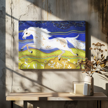 Galloping Gilded Horse | Canvas - Room Interior 2