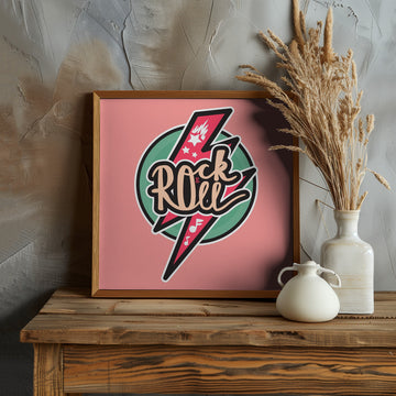 Rock and Roll Lightning | Poster - Room Interior 1