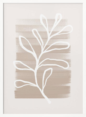 Leafy Whispers | Poster - White Frame Interior