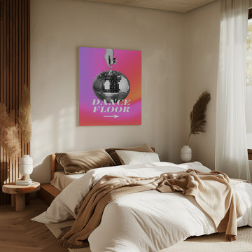 Monochrome Disco Ball | Canvas - Room Interior 2