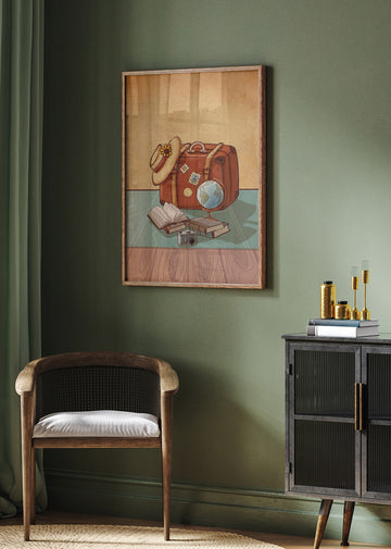 Vintage Travel Essentials | Poster - Room Interior 2