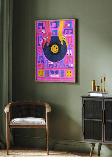 Pink Music Dance Party | Poster - Room Interior 2