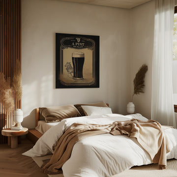 Irish Stout and Horse | Canvas - Room Interior 2