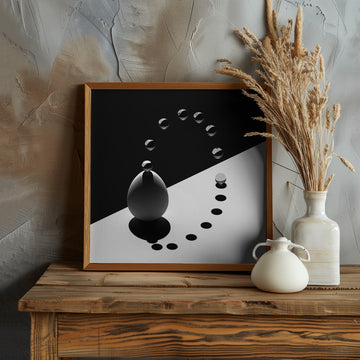 Abstract Spheres Curve | Poster - Room Interior 1