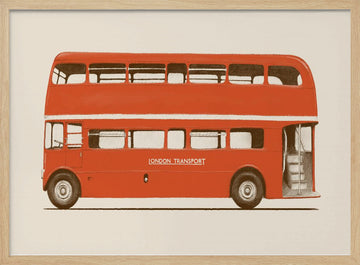 London Double Decker | Poster - Wood Frame Interior