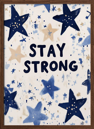 Starry Resolve | Poster - Walnut Frame Interior