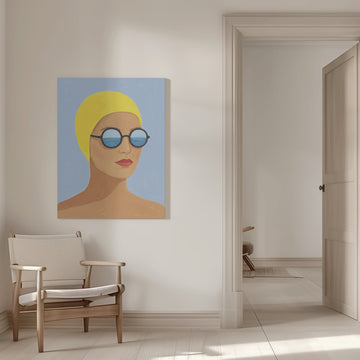 Ocean Gaze Swimmer | Canvas - Room Interior 1