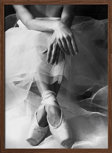 Graceful Ballerina | Poster - Walnut Frame Interior