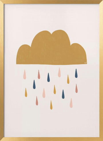 Colorful Rain Cloud | Poster - Gold Frame Interior