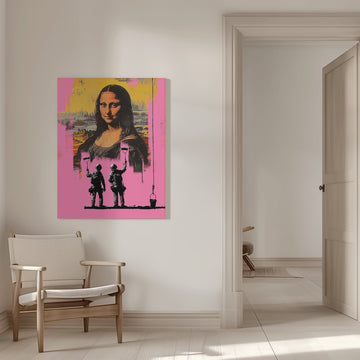 Pink Monalisa | Canvas - Room Interior 1