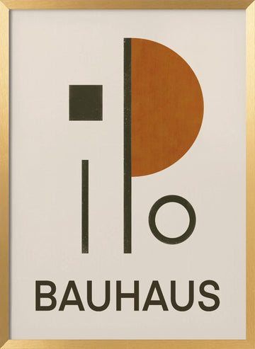 Bauhaus Geometric Shapes | Poster - Gold Frame Interior