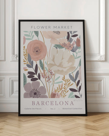 Barcelona Flower Market | Poster - Room Interior 1