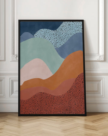 Earthy Layered Landscape | Poster - Room Interior 1