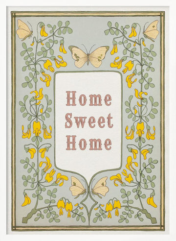 Home Sweet Home Butterflies | Poster - White Frame Interior