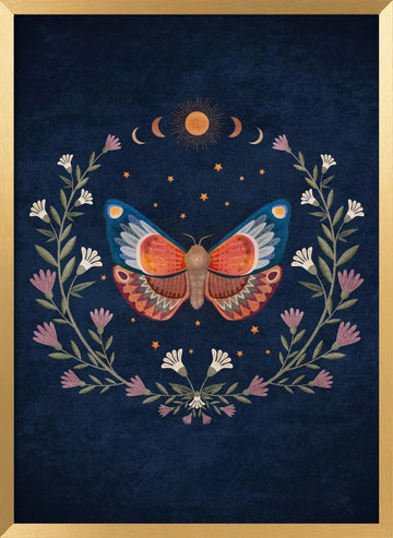 Butterfly Dreamscape | Poster - Gold Frame Interior