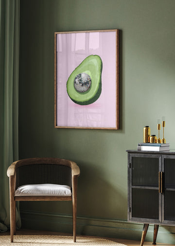 Avocado Disco Ball | Poster - Room Interior 2