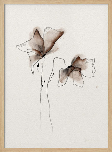 Watercolor Botanical Blooms | Poster - Wood Frame Interior