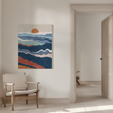 Abstract Mountain Horizon | Canvas - Room Interior 1