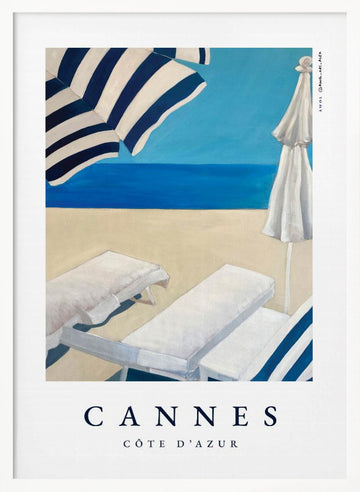 Blue Beach Serenity | Poster - White Frame Interior